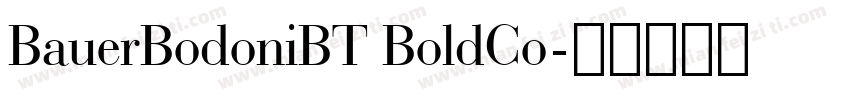 BauerBodoniBT BoldCo字体转换